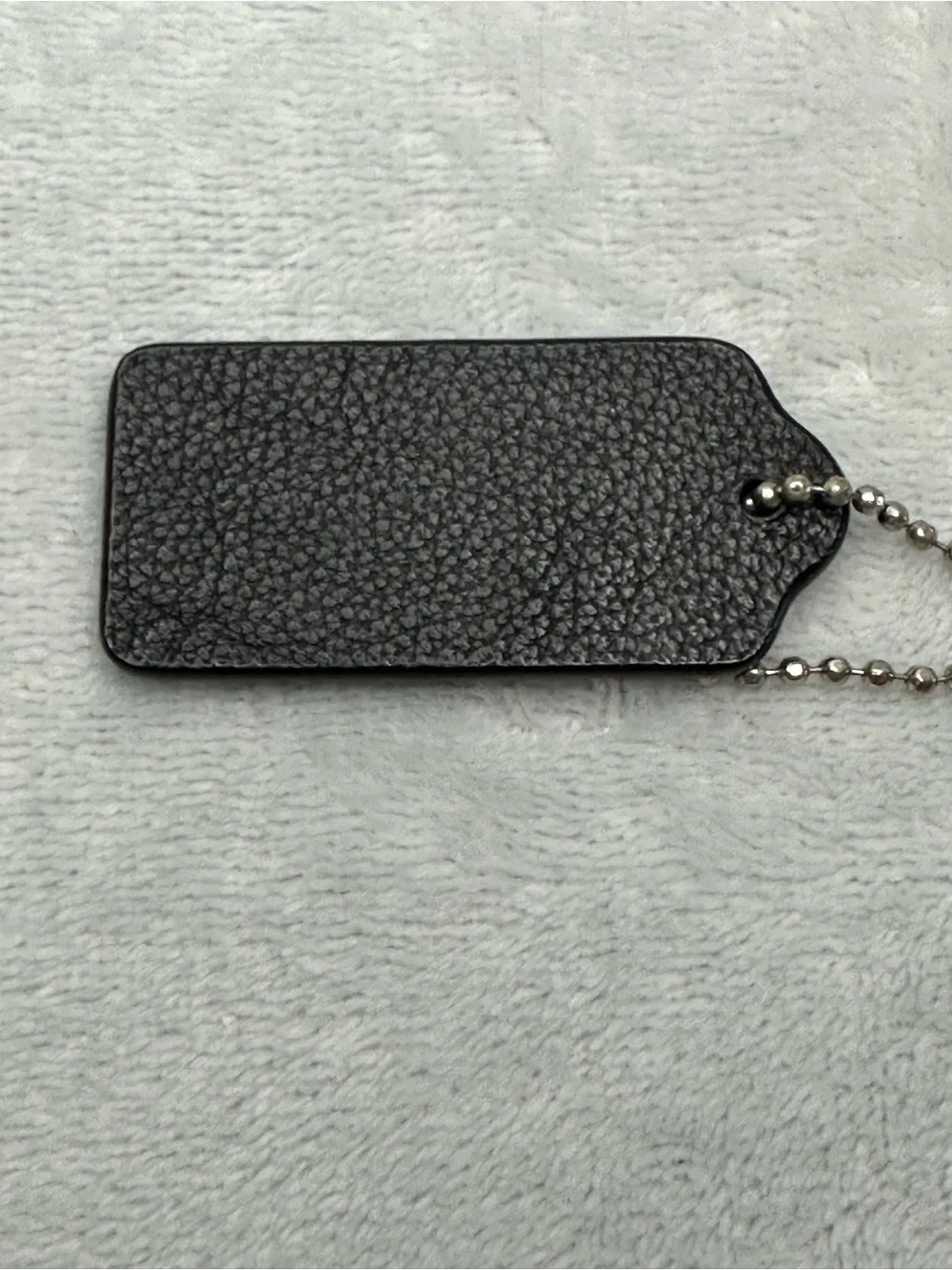 Coach Black Pebbled Leather Hang Tag Bag Charm Keychain Replacement
